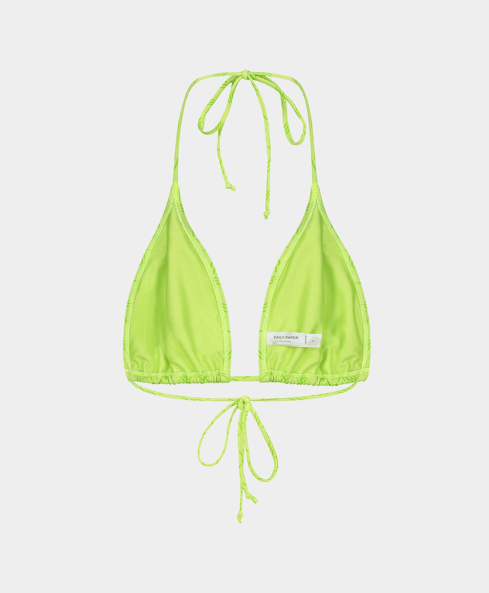 DP - Daiquiri Green Zazi Monogram Bikini Top - Packshot - Front