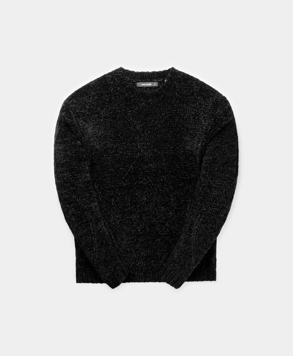 DP - Black Dayo Knit Sweater - Packshot - front 