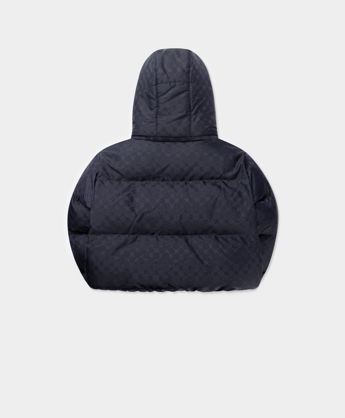 DP - Deep Navy Monogram Cropped Puffer Jacket - Packshot - Rear