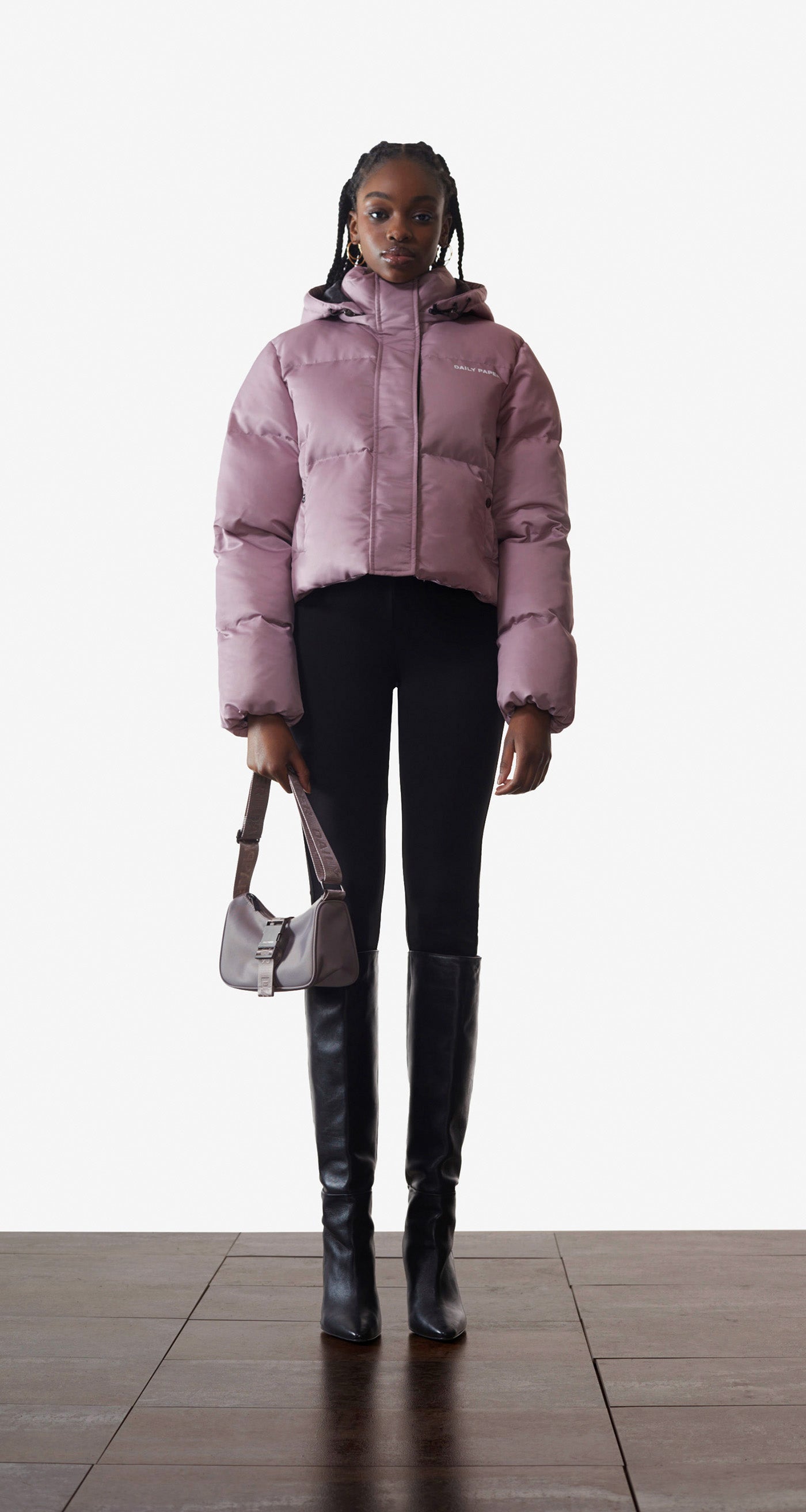 DP - Elderberry Pink Epuffa Cropped - Wmn - Front Rear