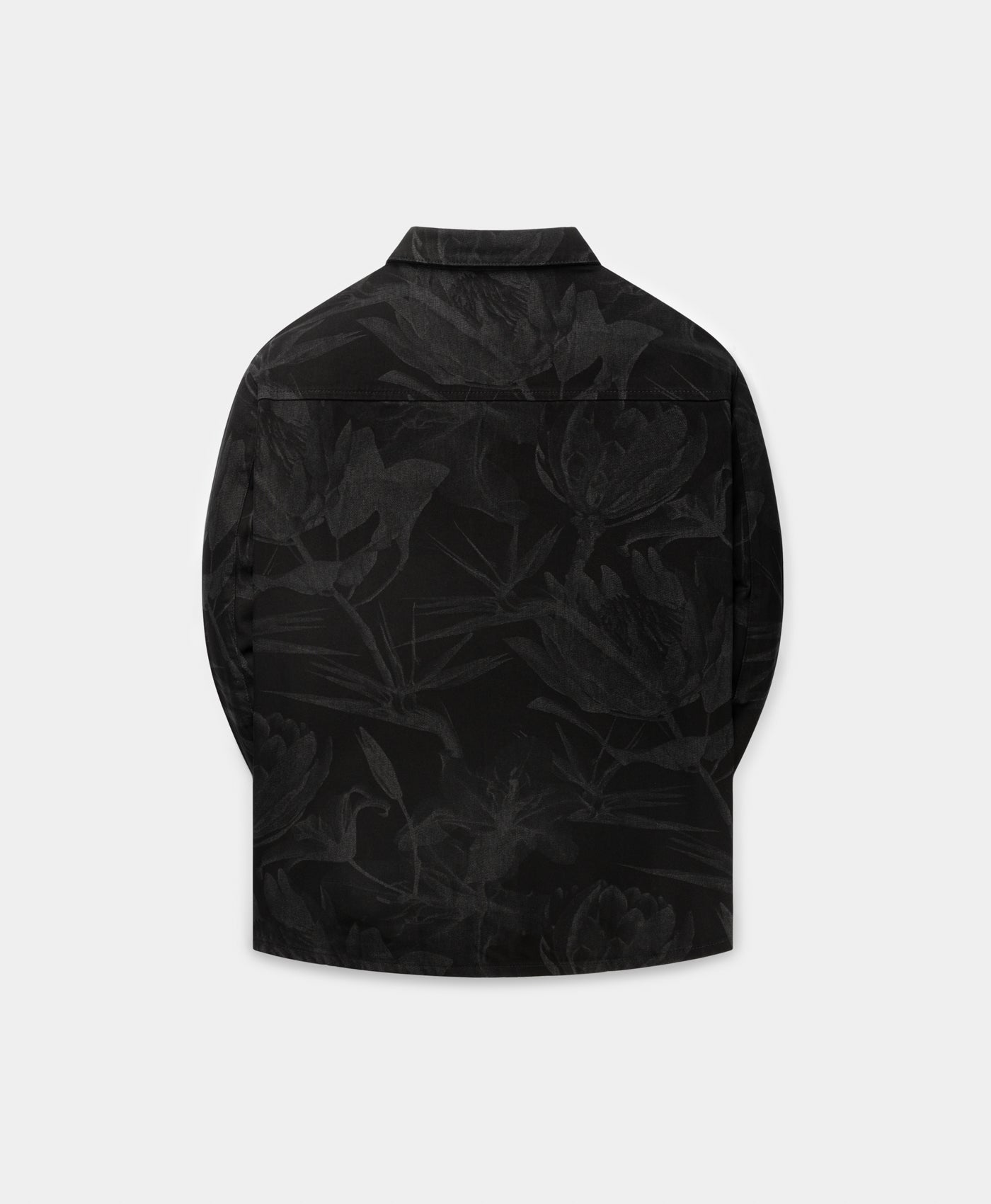 DP - Black Floral Laser Denim Shirt - Packshot - rear