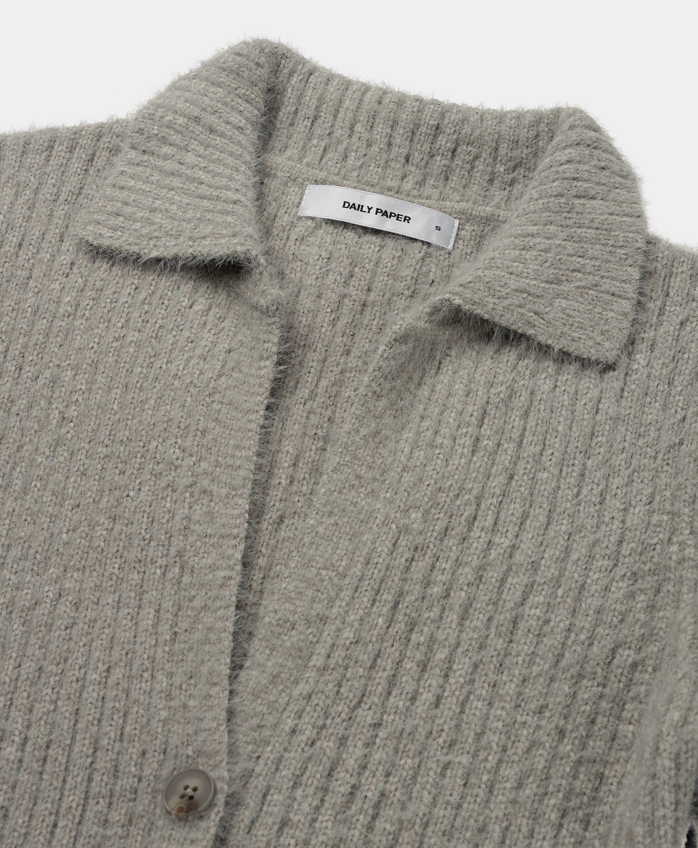 DP - Ultimate Grey Fluffy Long Cardigan - Packshot - detail