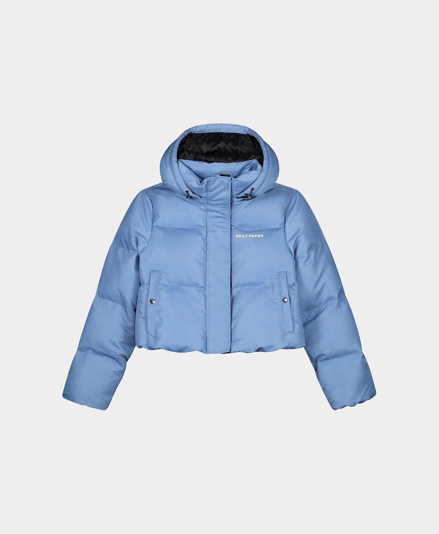 DP - Allure Blue  Cropped Epuff Jacket - Packshot - Front