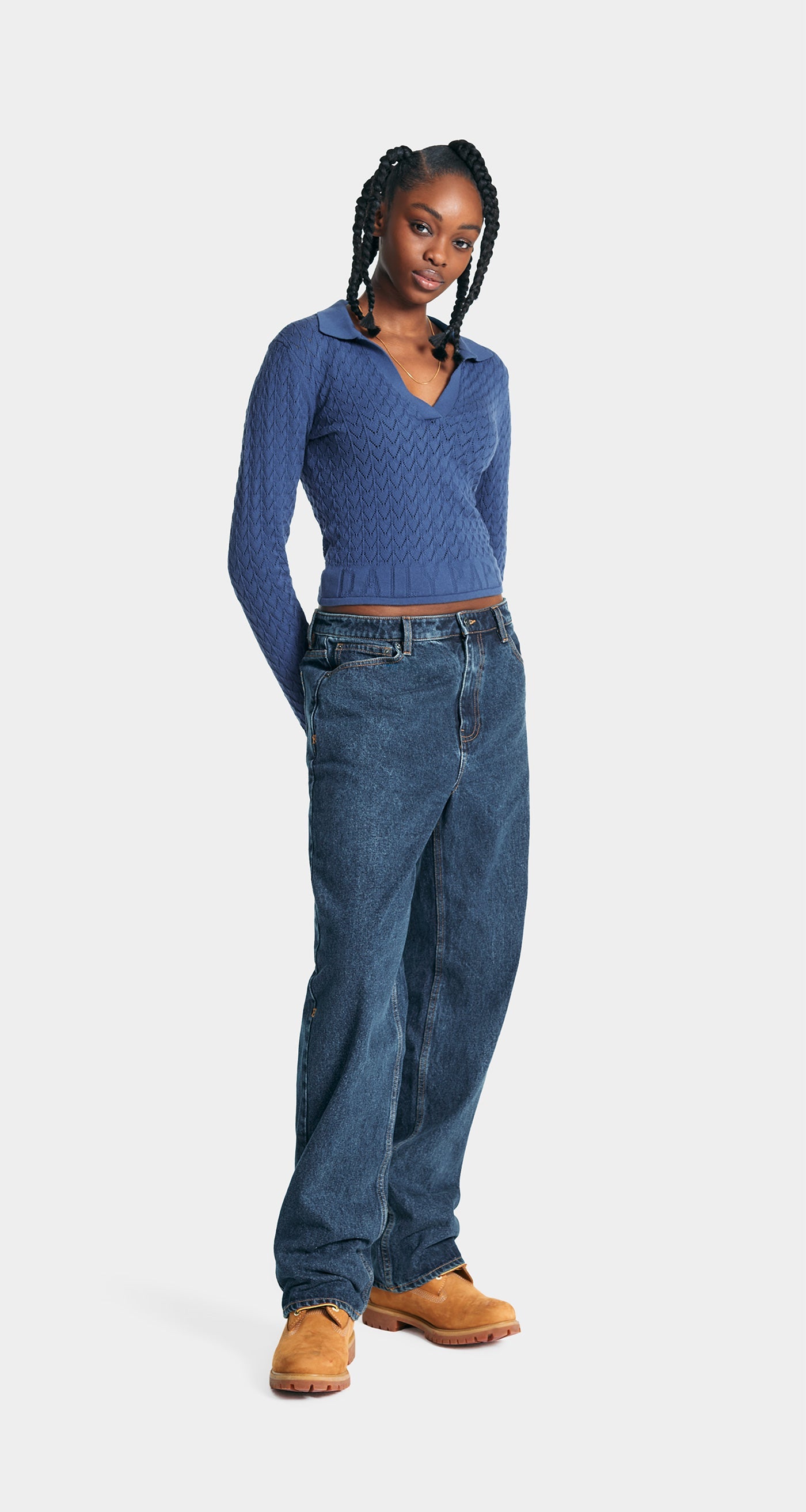 DP - Blue Asola Avery Pants - Modelshot - wmn - front