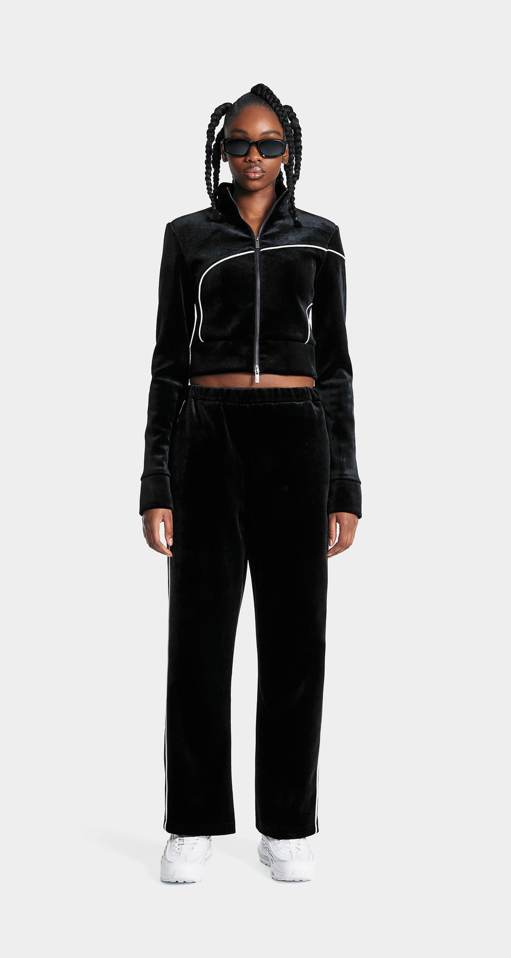 DP - Black Noam Track Pants - Modelshot - wmn - front