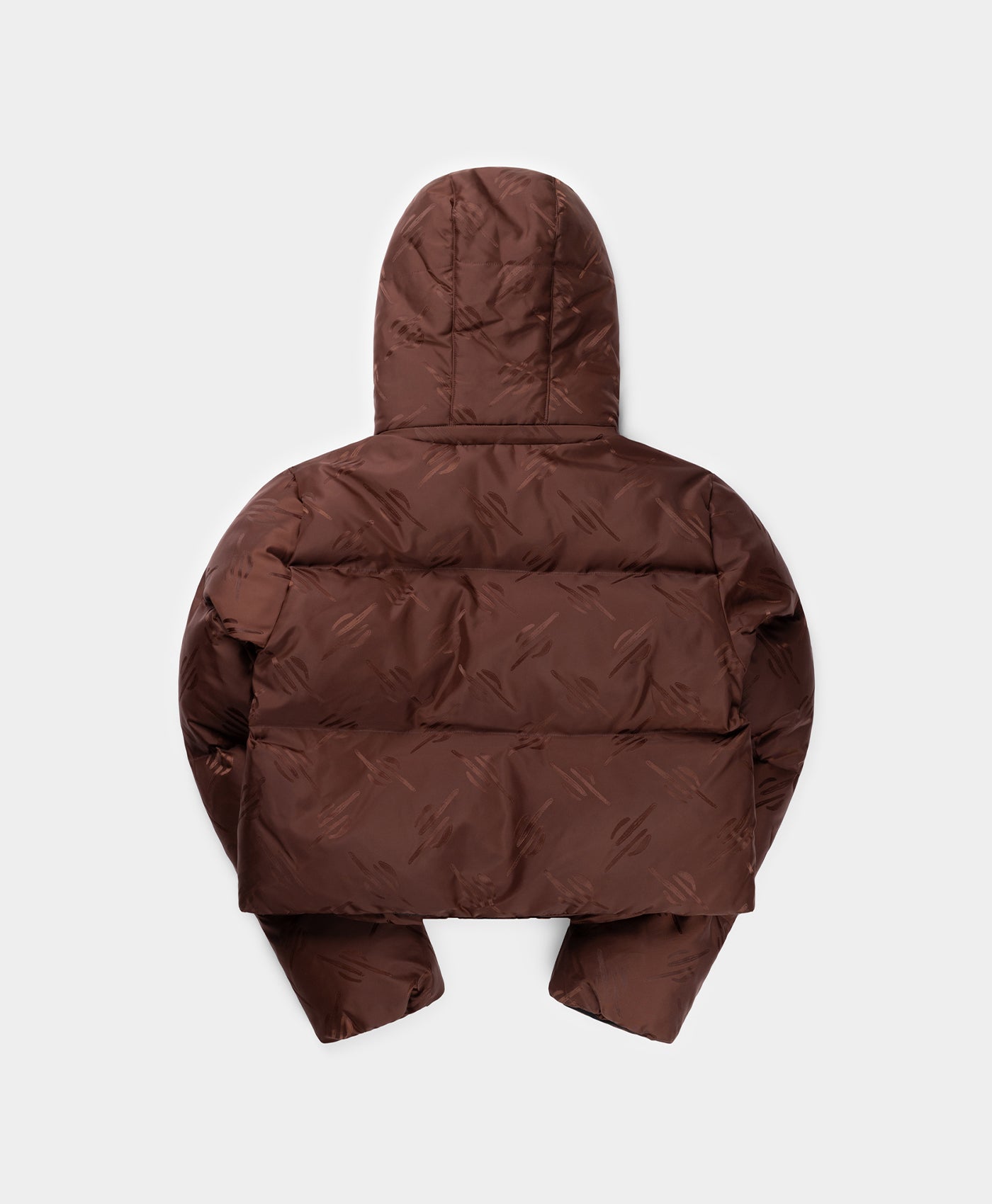 DP - Chocolate Brown Monogram Hoella Puffer - Packshot - Rear