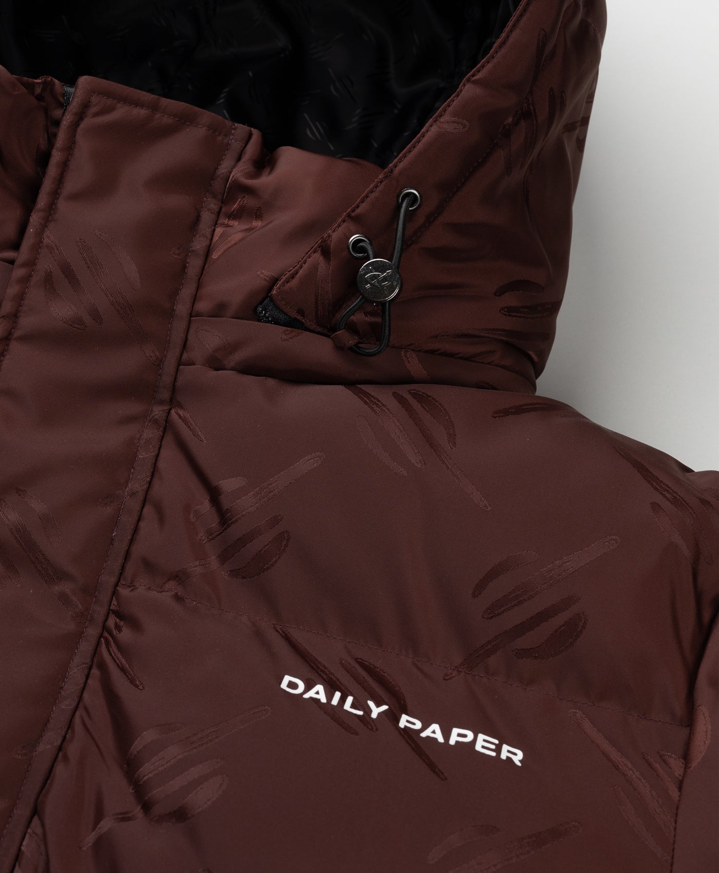 DP - Chocolate Brown Monogram Honit Puffer Jacket - Packshot