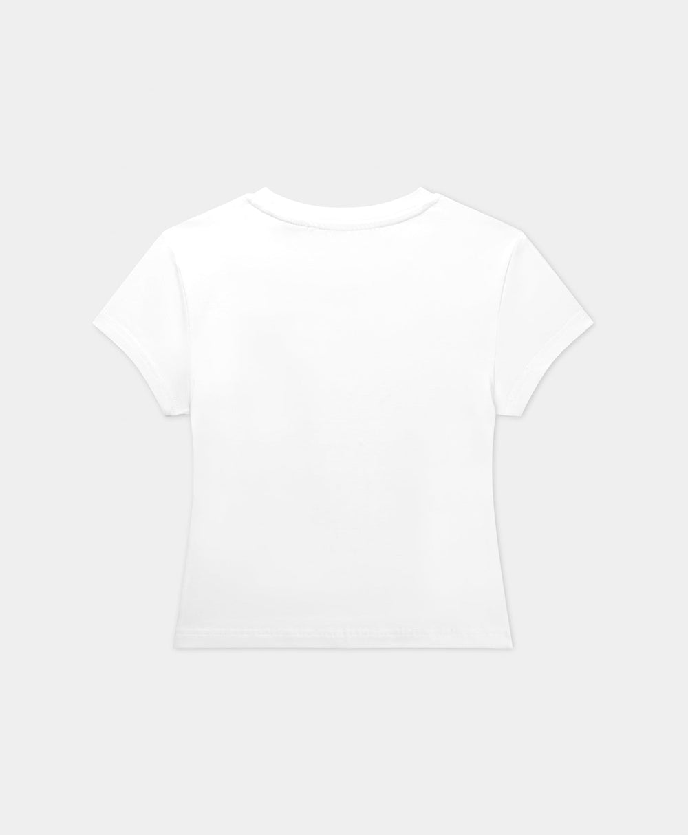DP - White Logotype Cropped T-Shirt - Packshot - Rear