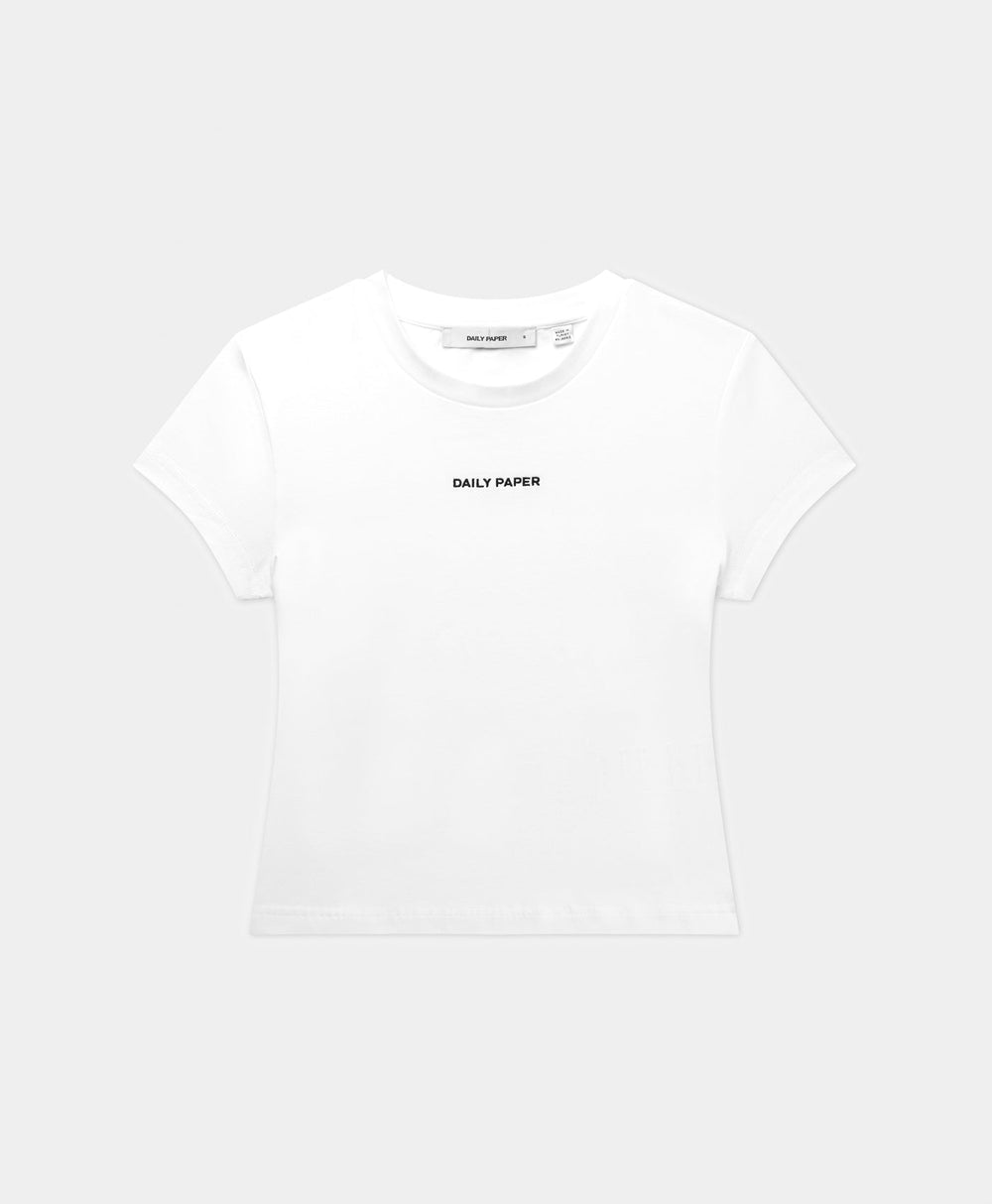 DP - White Logotype Cropped T-Shirt - Packshot - Front