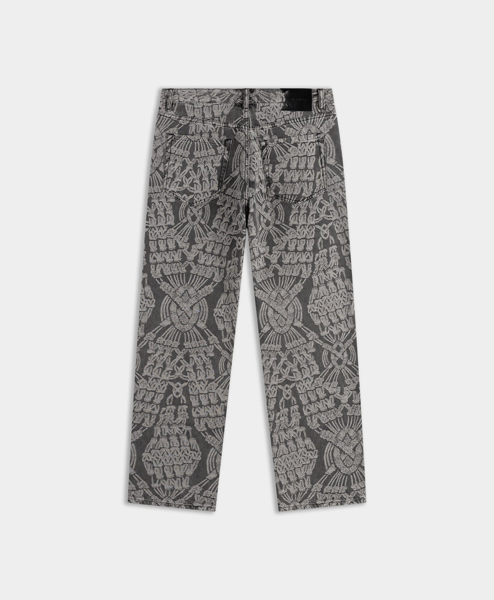 DP - Grey Macrame Amba Jeans - Packshot - rear