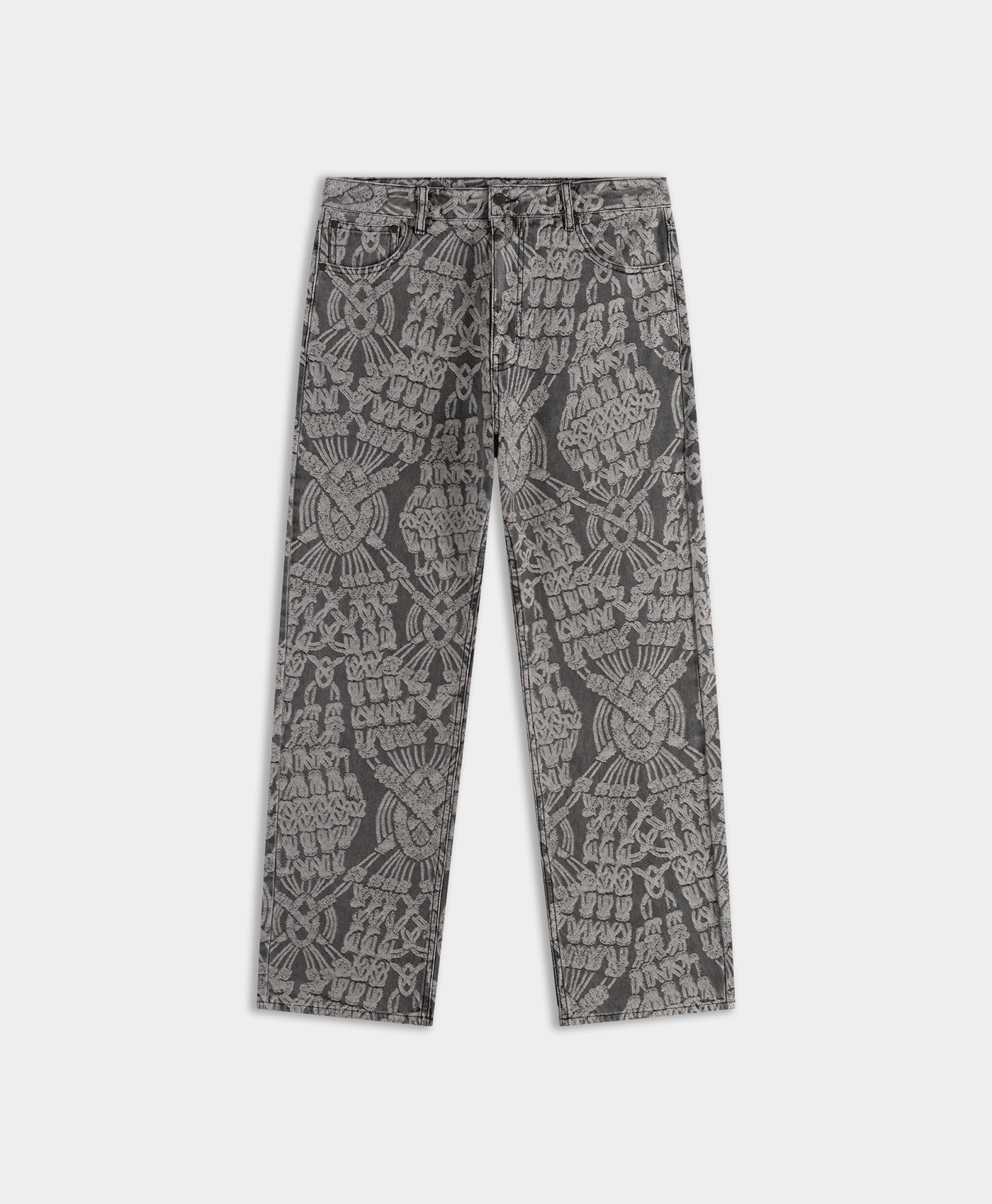 DP - Grey Macrame Amba Jeans - Packshot - front 