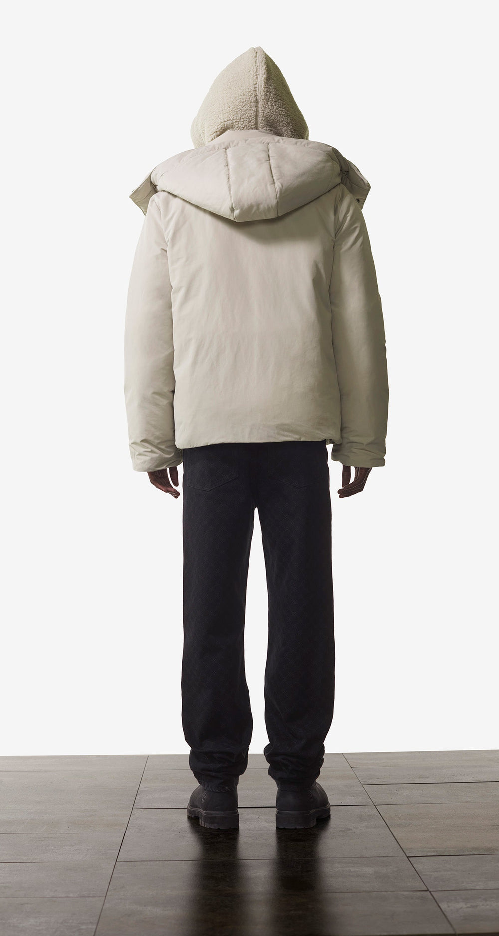 DP - Nacreous Clouds Beige Nuraz Puffer Jacket - Men - Front Rear