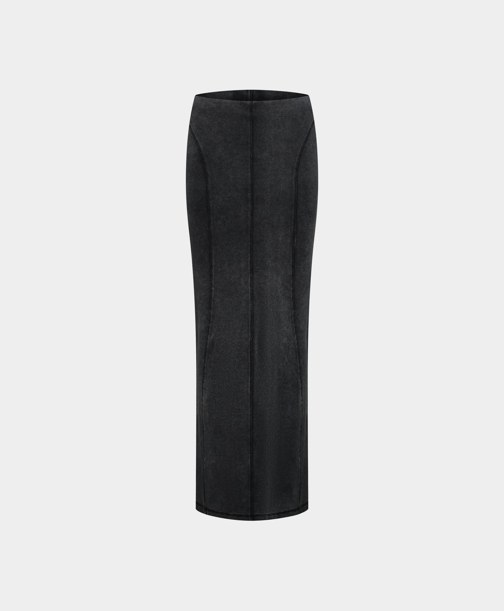DP - Black Nalia Maxi Skirt - Packshot - Front