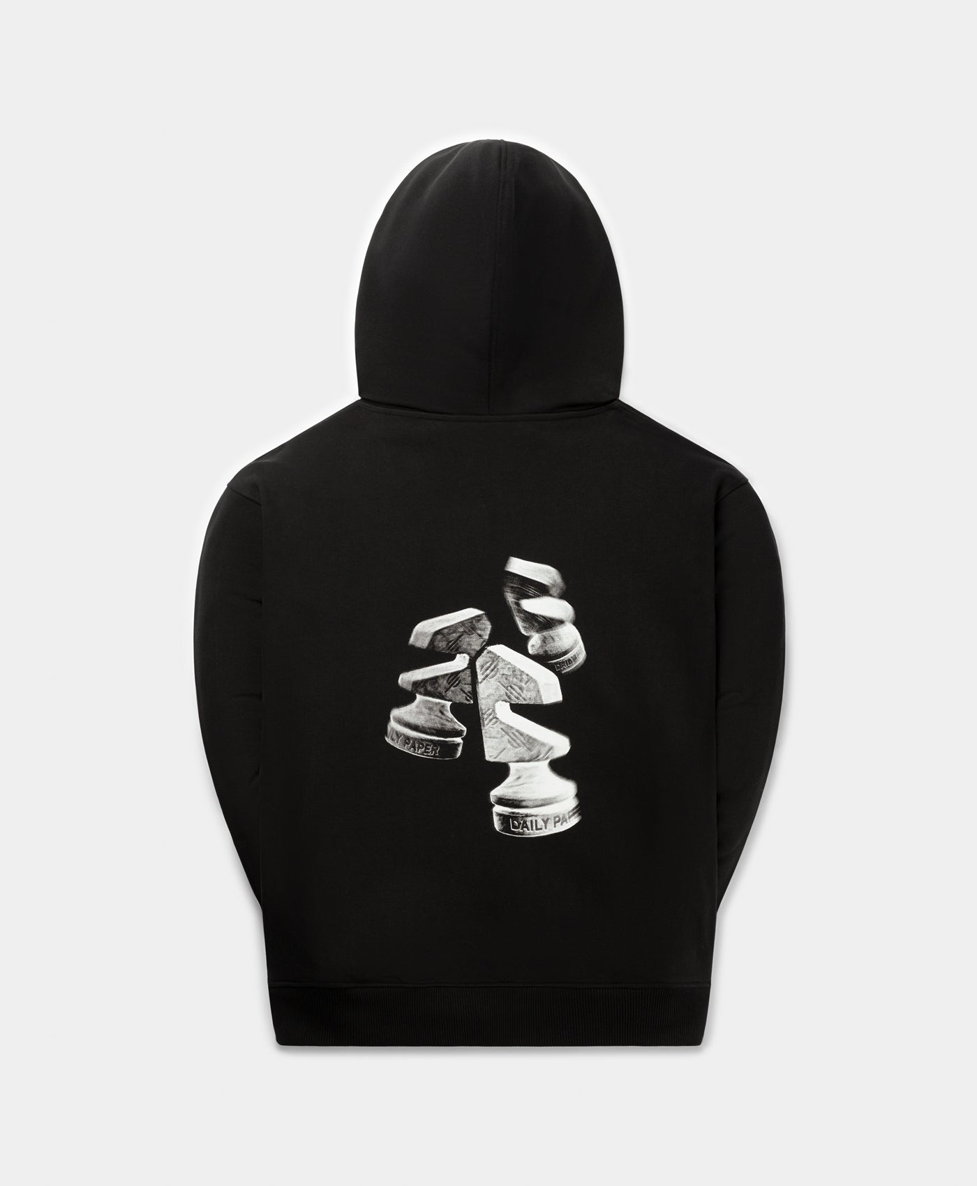 DP - Black Overlooked Hoodie - Packshot - rear