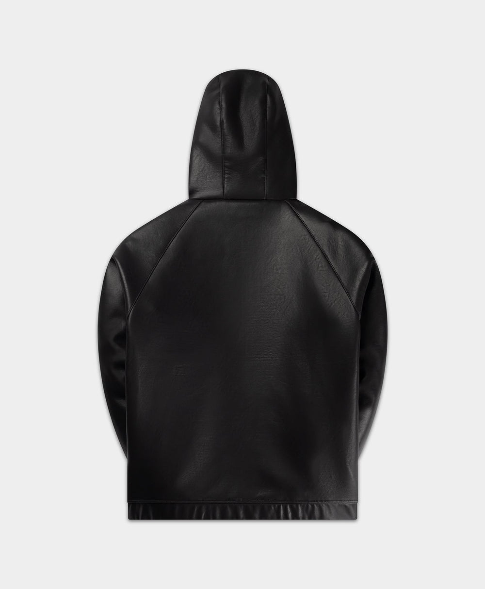 DP - Black Pu Scuba Jacket - Packshot - rear