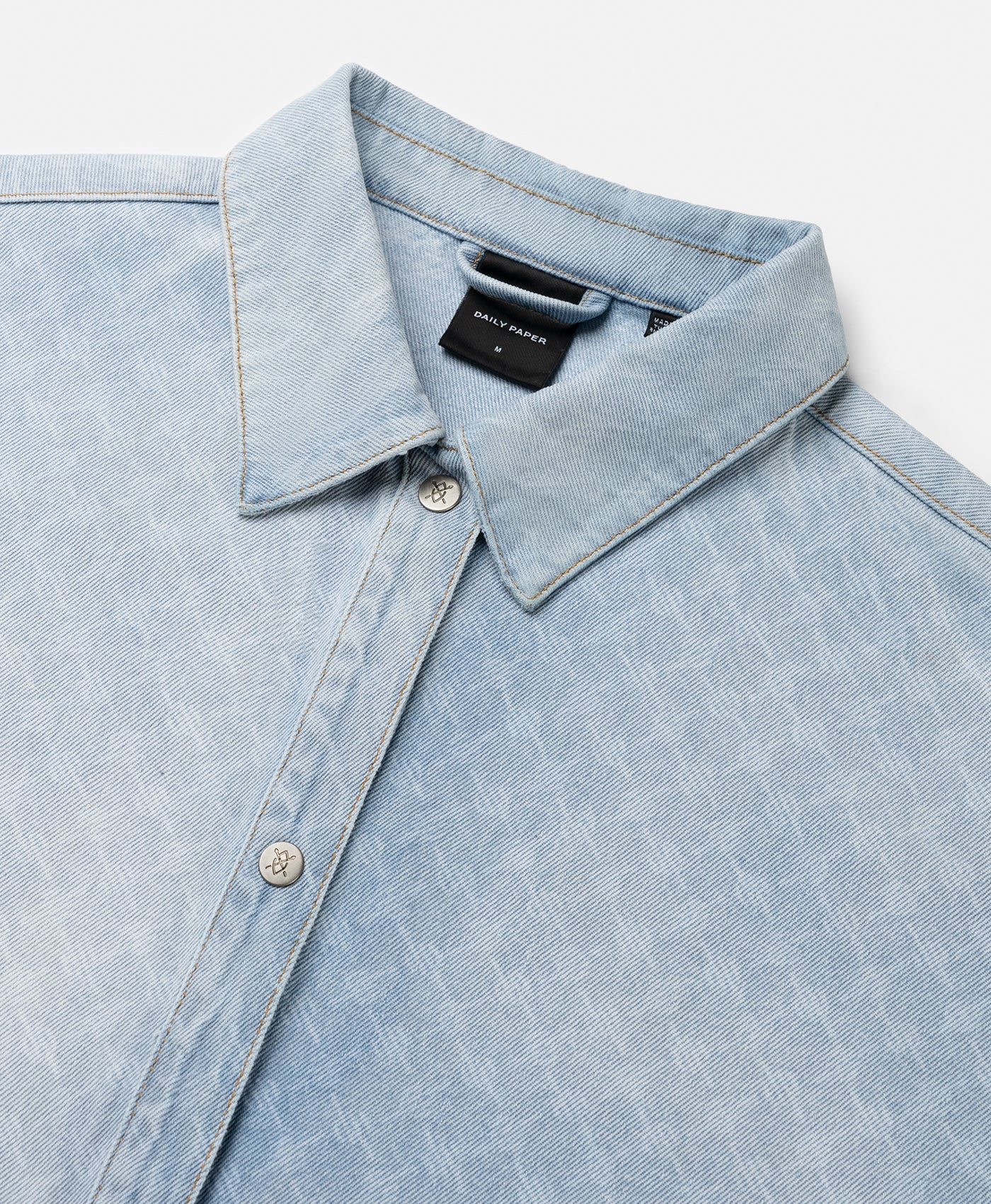 DP - Mid Blue Rahul Monogram Denim Shirt - Packshot