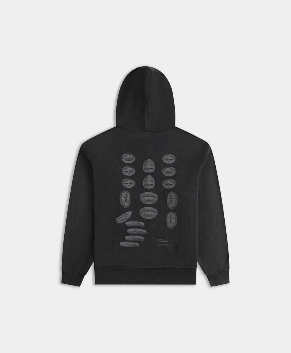 DP - Washed Black Senses Hoodie - Packshot - rear 