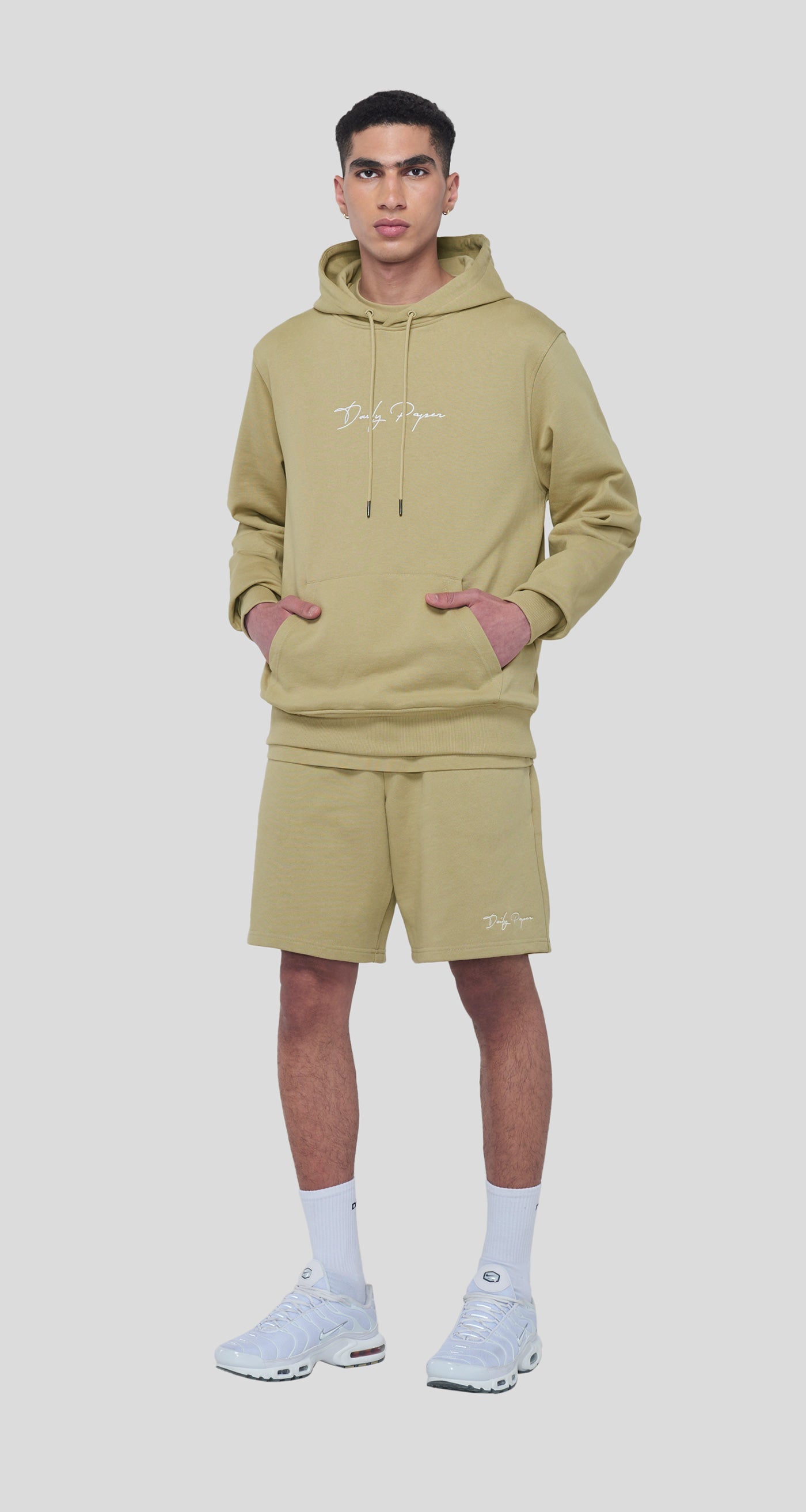 DP - Twill Beige Escript Hoody - Men - Front