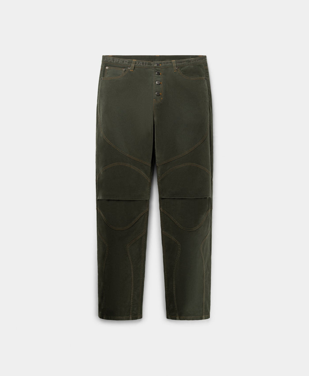 DP - Cardamon Green Territory Velvet Jeans - Packshot - front 