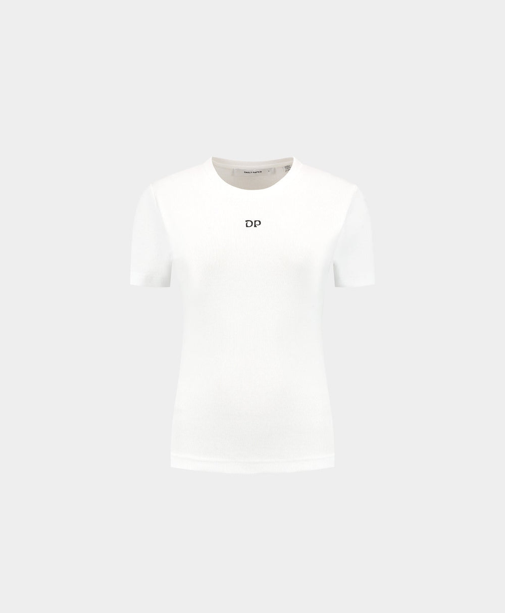 DP - White Unit Rib Fitted T-Shirt - Packshot - front 