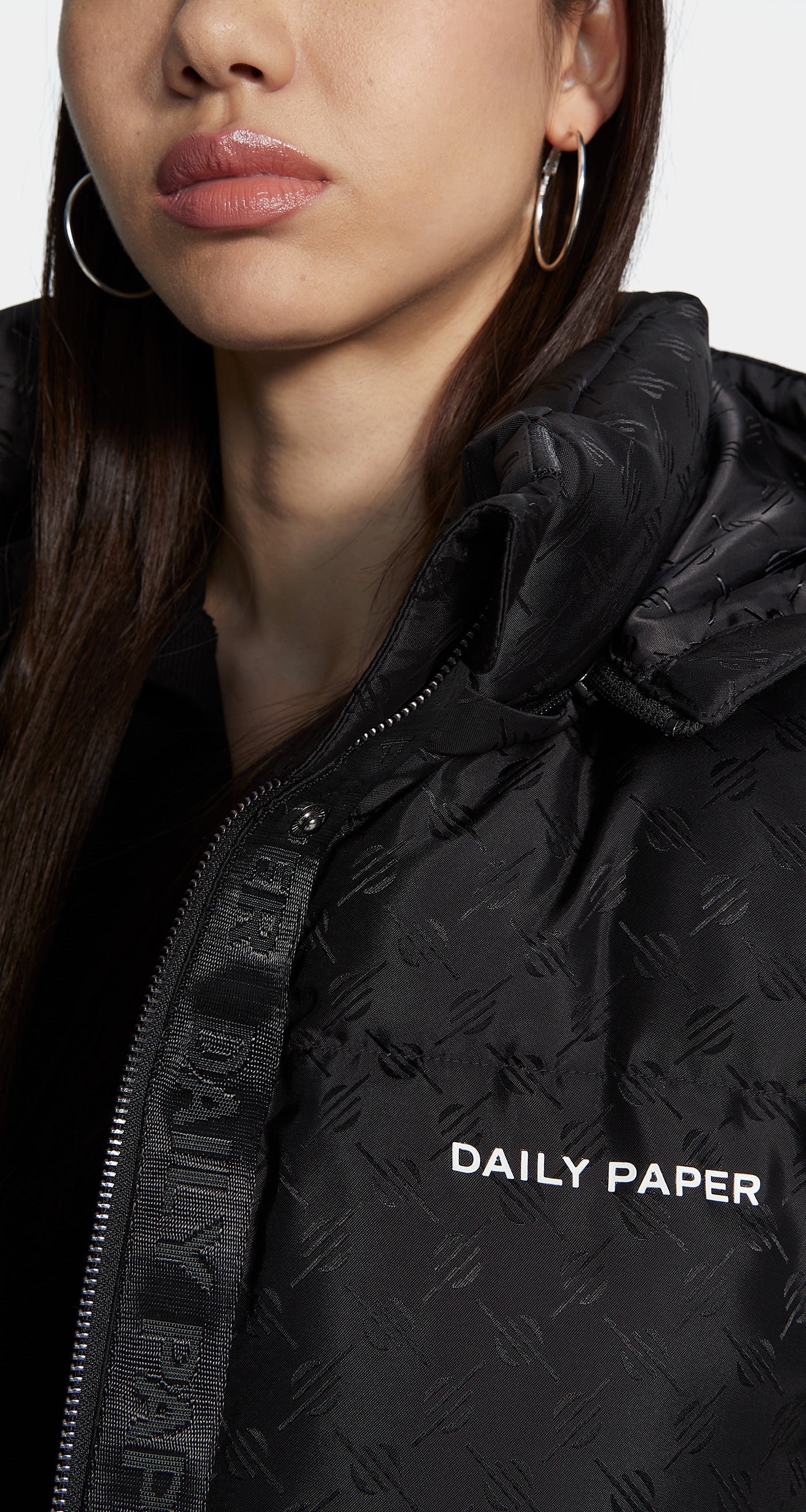 DP - Black Long Hopuff Monogram Jacket - Wmn